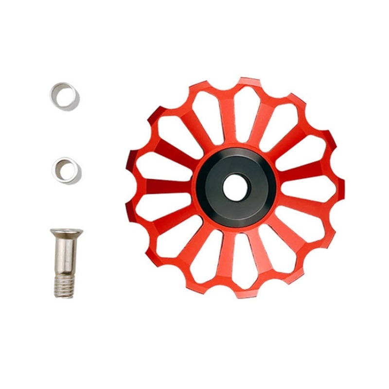 BIKERSAY Bicycle Rear Derailleur Bearing Guide Wheel Accessories, Color: SDL-13 Red