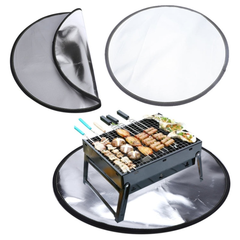 Round fire rack for camping lawn with flame insulation (11 Inches)