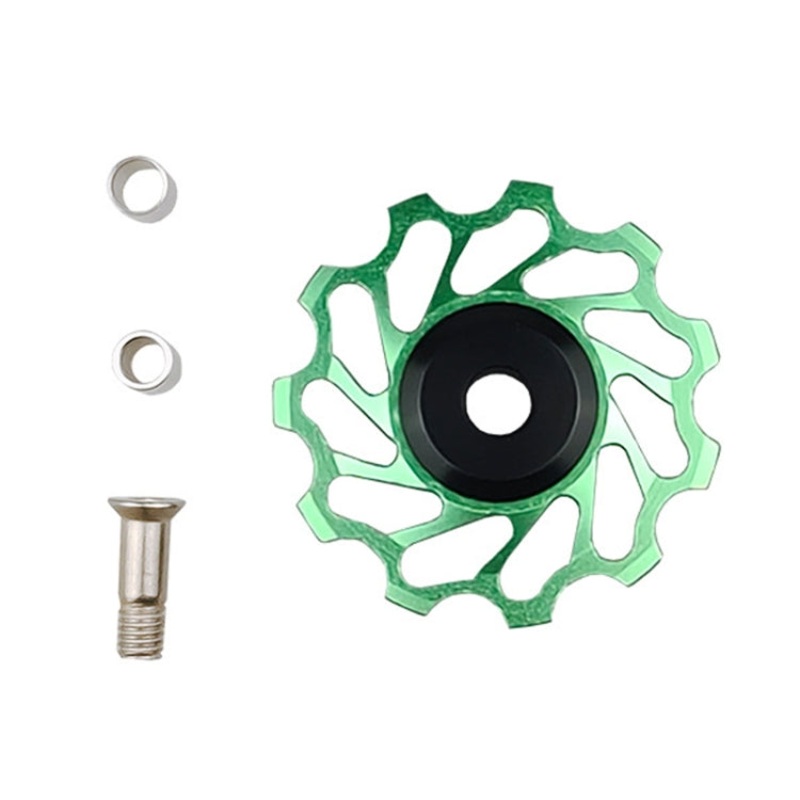 BIKERSAY Bicycle Rear Derailleur Bearing Guide Wheel Accessories, Color: SDL-11 Green