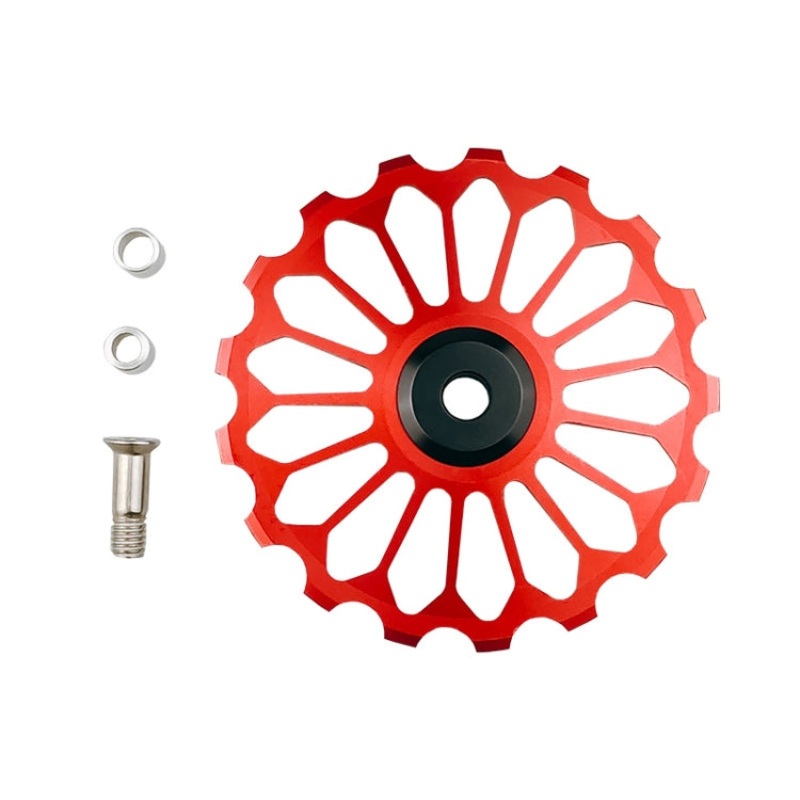 BIKERSAY Bicycle Rear Derailleur Bearing Guide Wheel Accessories, Color: SDL-17 Red