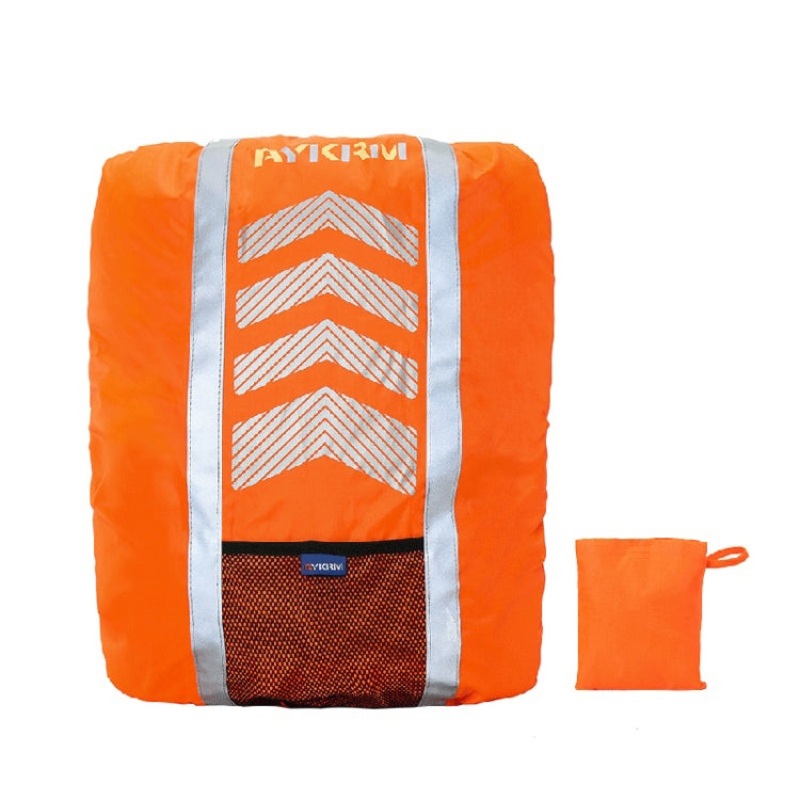 Cycling Backpack Dust-proof Reflective Waterproof Cover (Fluorescent Red)