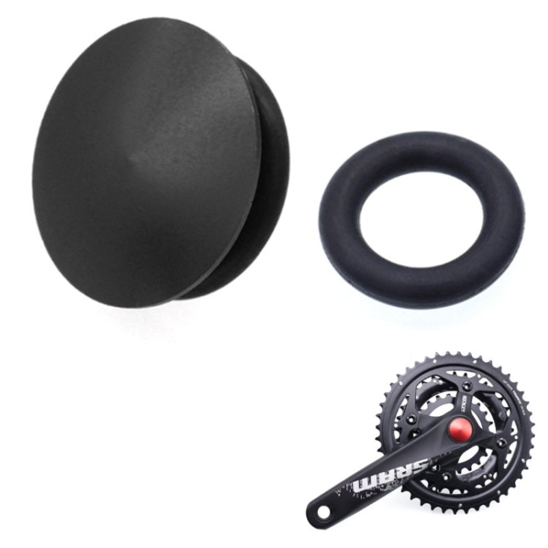 Bicycle Hollow Integrated CNC Aluminum Alloy Crankset Dust Cover, Size: 21-23mm(Black)