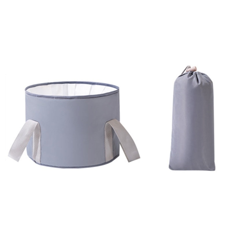 Travel Portable Folding Multifunctional Outdoor Basin Bag Gray (Small)
