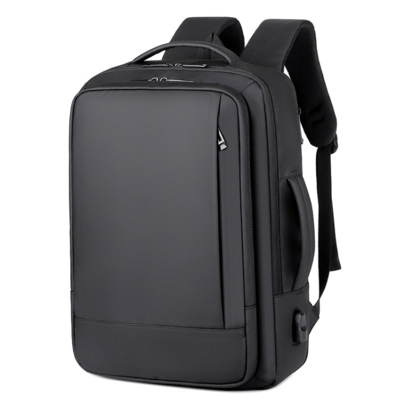 Large Capacity Multifunctional Backpack with External USB Charging Port (Black)