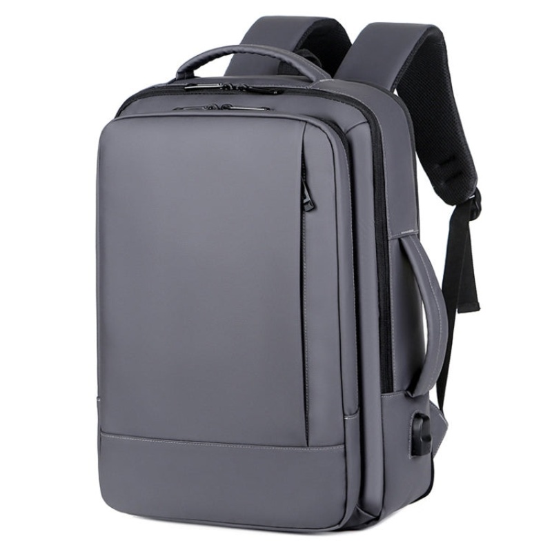 Large Capacity Multifunctional Backpack with External USB Charging Port for 15.6 inch Laptop (Grey)
