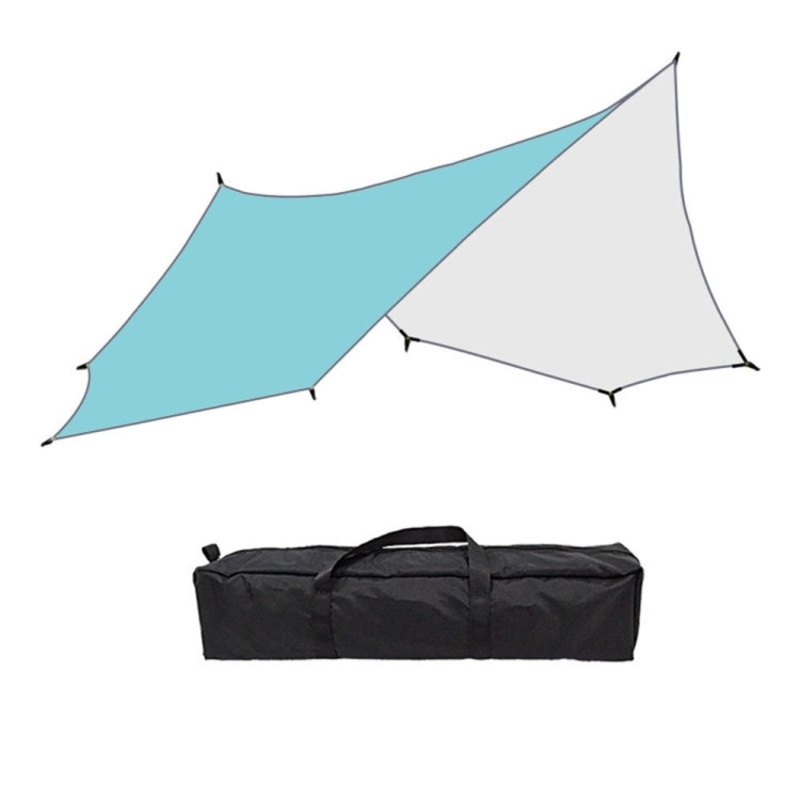 Outd?oor Octagonal Curtain Tent Rain and Sun Protection Camping Sunshade Pergola (Blue)