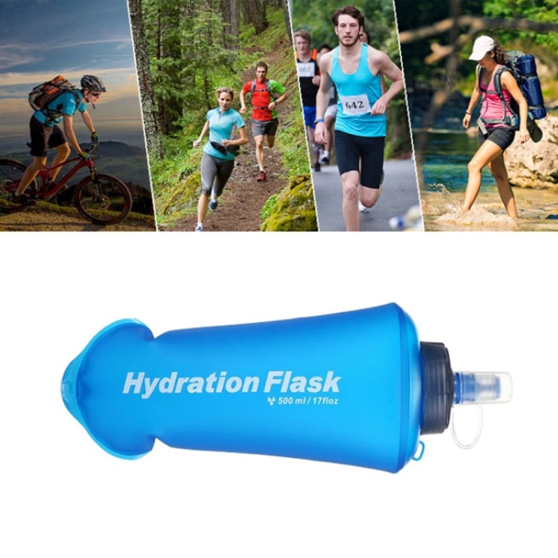 TPU Folding Soft Water Bag for Outdoor Running Sports (500ml)
