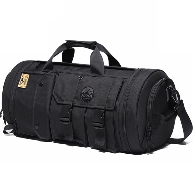 Men Oxford Cloth Outdoor Waterproof Mountaineering Bag 43L (Black)
