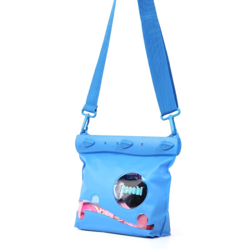 Waterproof One-Shoulder Crossbody Drifting Diving Bag Sundries Storage Bag (Blue, Medium)