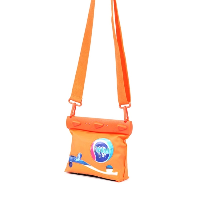 Waterproof One-Shoulder Crossbody Drifting Diving Bag Sundries Storage Bag (Small, Orange)