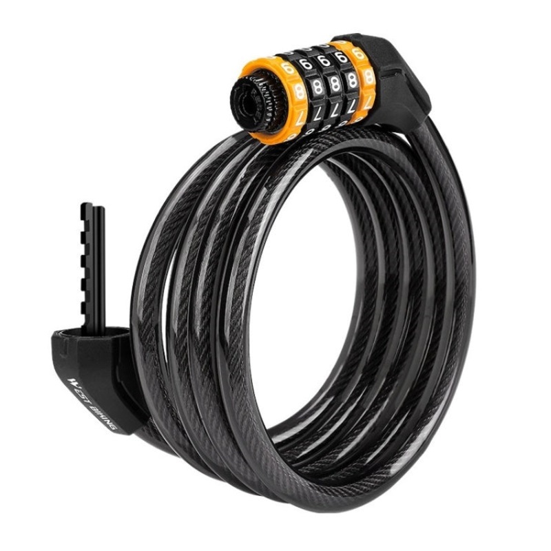 Bicycle Anti-Theft Cable Combination Lock 2M (black)