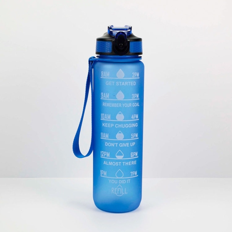 Gradient Space Cup Sports Bottle Bounce Lid Straw Cup (Blue) | 1000ml