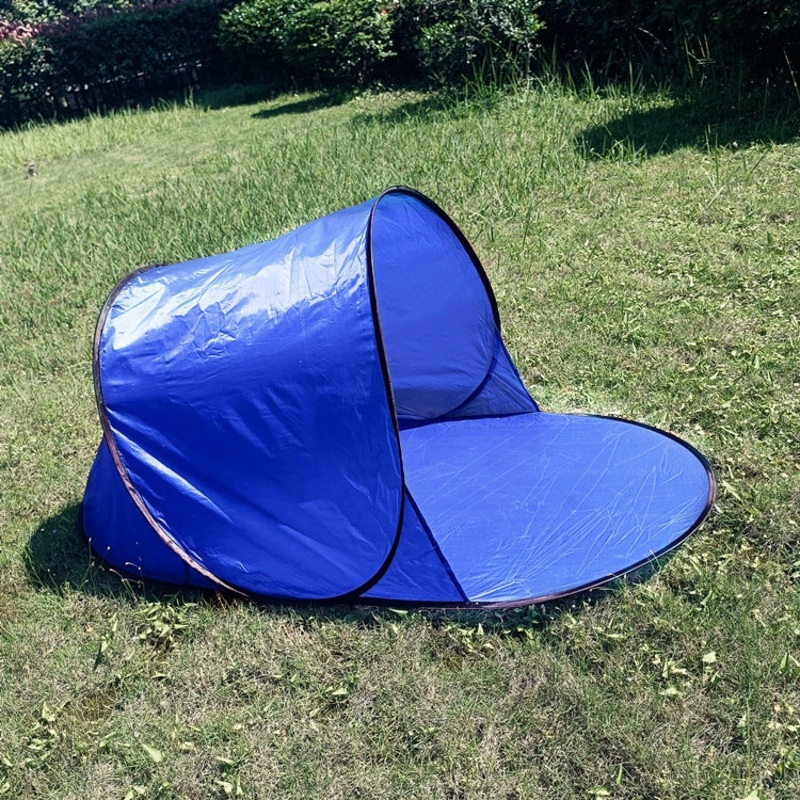 Leisure Sunscreen Beach Tent Wire Tent Blue (Color: Blue)