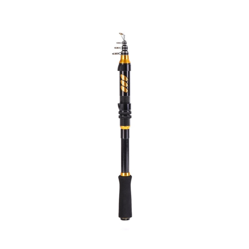 LEO 28004 Short Carbon Sea Pole Mini Road Fishing Rod Fishing Gear, Length: 150cm