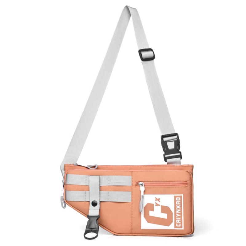 Multi-pocket Large Capacity Sports Single Shoulder Bag Orange Color (2502)