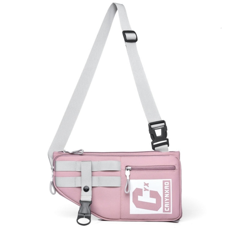 Multi-pocket Large Capacity Sports Single Shoulder Bag Pink (size*x)
