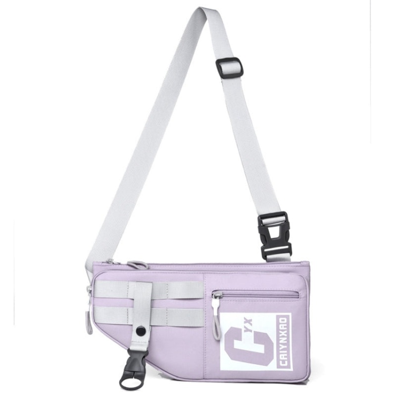 Multi-pocket Large-capacity Sports Single-shoulder Bags Purple (2502)