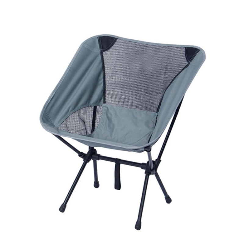 Portable Folding Chair for Camping Beach Leisure (Grey)