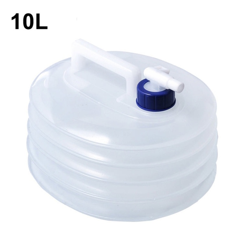 Portable Outdoor Folding Water Bag Shrink Bucket Water Bottle 10L (Blue)