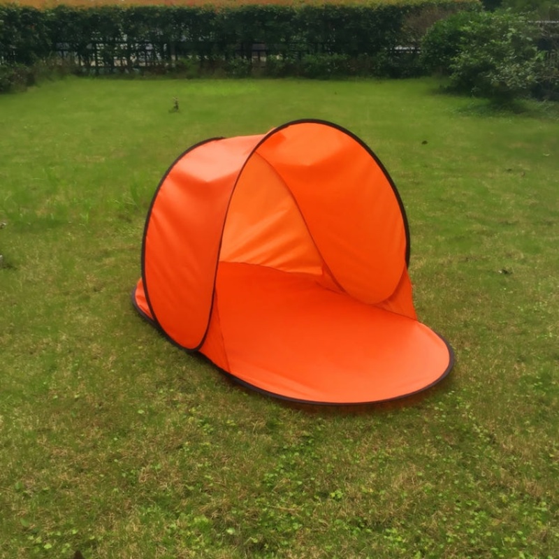 Single Leisure Sunscreen Tent Wire Tent Beach Tent (Orange)