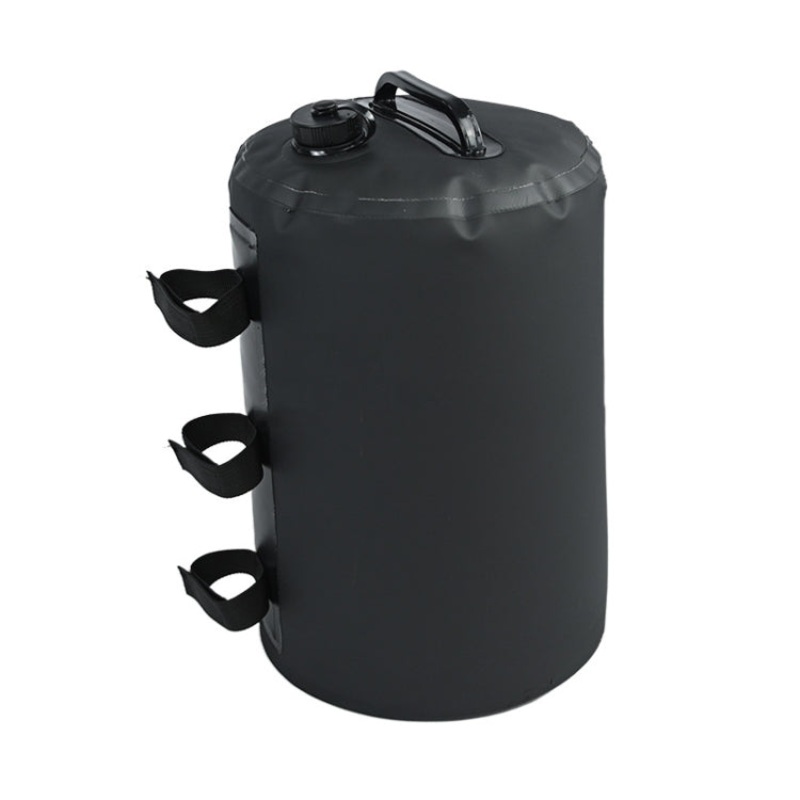 Water and Sand Multi-Function Tent Windproof Fixed Water Bag (Black) 18x40cm