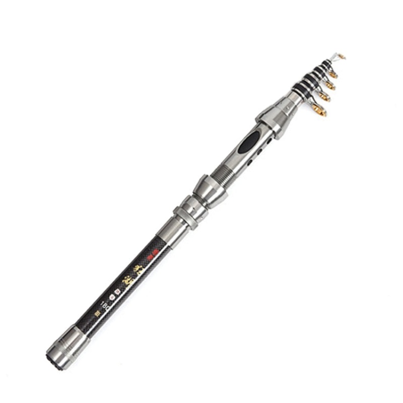 LEO 27593 Carbon Mini Fishing Rod Shrink Handle Throwing Poles, Length: 1.8m