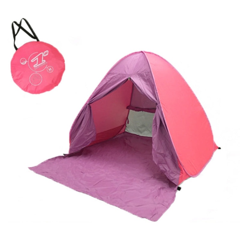 Automatic Instant Pop Up Beach Tent Portable 150x165x110cm (Pink)