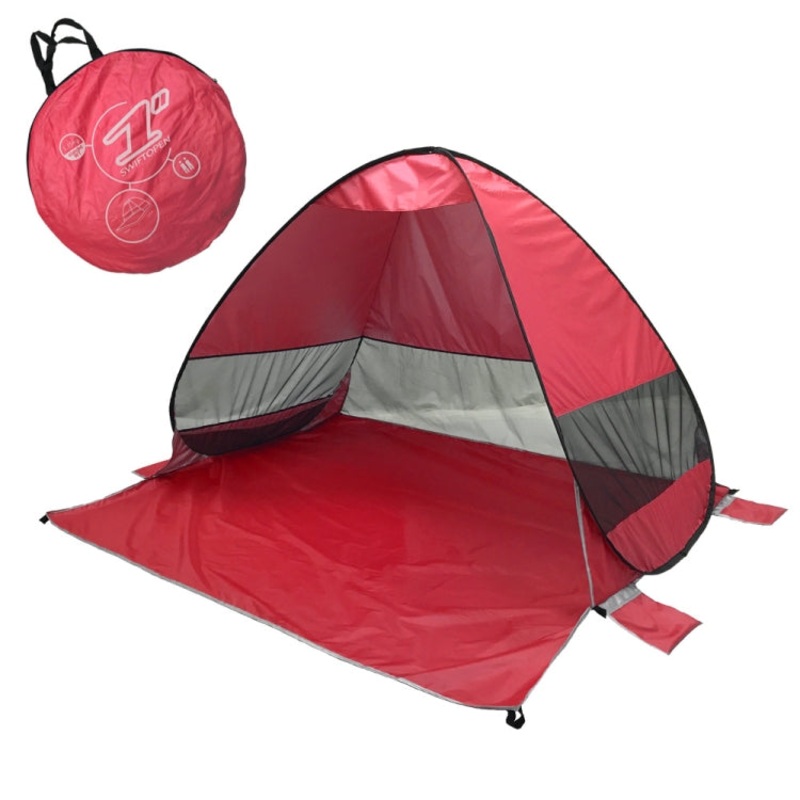 Automatic Instant Pop Up Beach Tent Portable Tent, Red (Size:*)