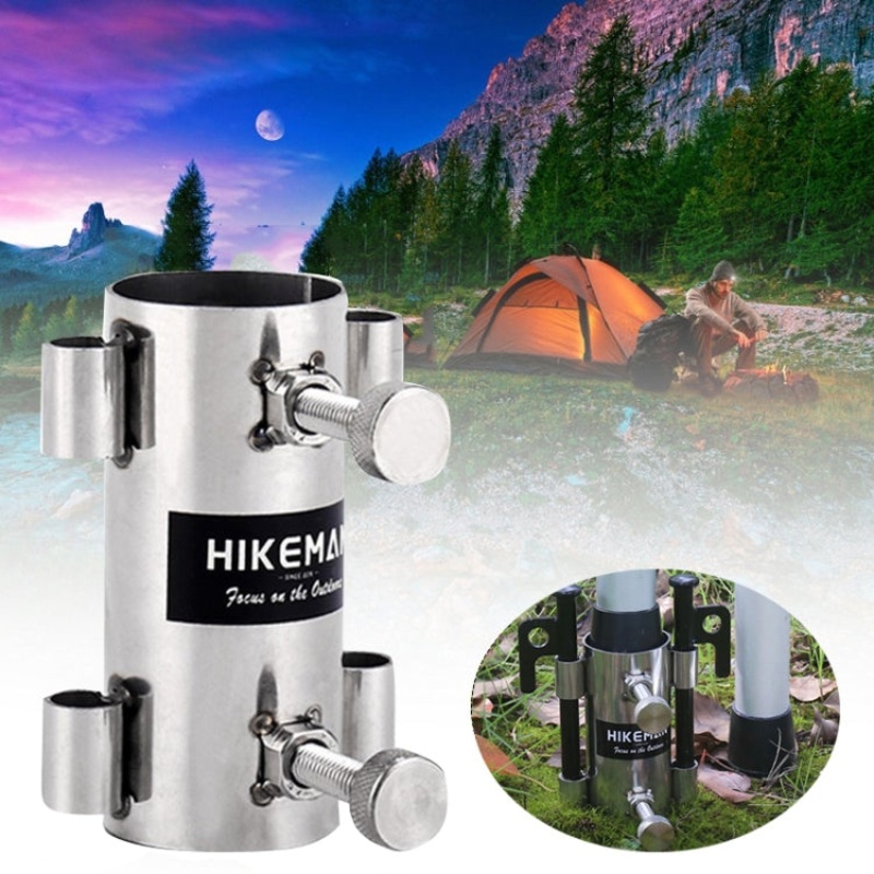Enlarged Aperture Outdoor Camping Canopy Pole Holder (Stainless Steel)