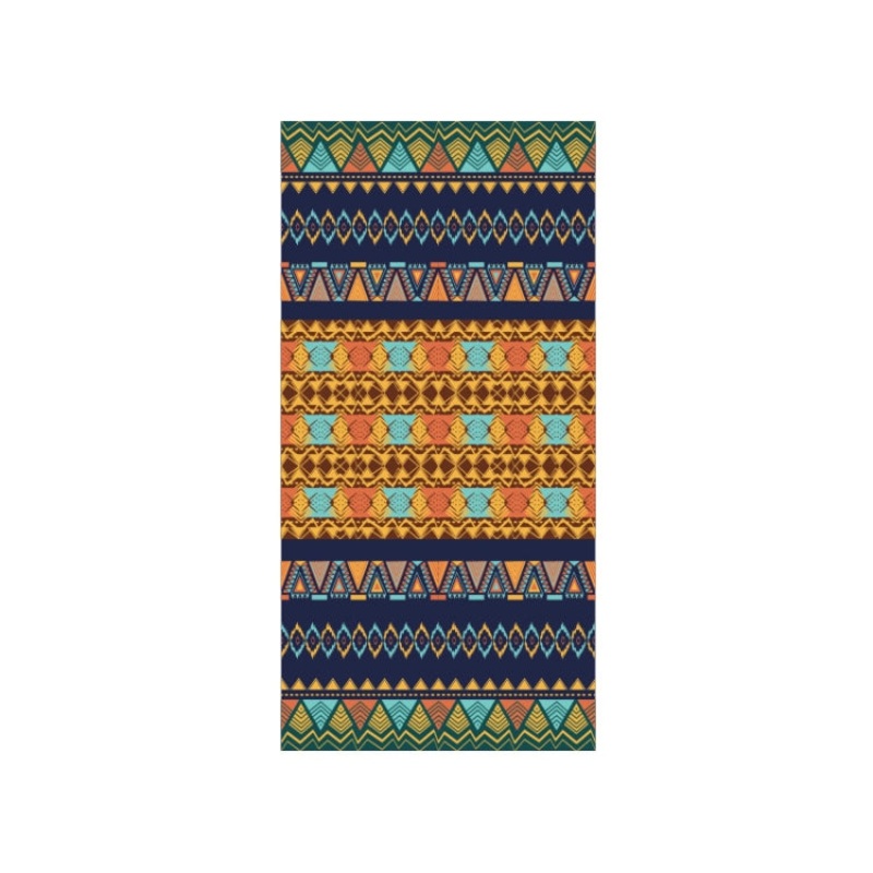Printed Solid Color Beach Vacation Swimming Bath Towel Beach Towel, Color: Amber Bohemia(Round Mesh Bag)