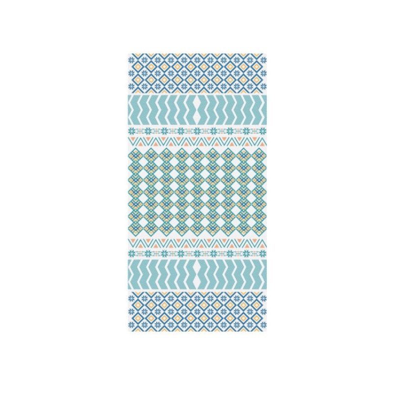 Printed Solid Color Beach Vacation Swimming Bath Towel Beach Towel, Color: Water Green Bohemia