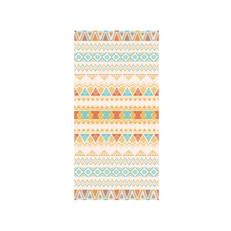 Printed Solid Color Beach Vacation Swimming Bath Towel Beach Towel, Color: Yellow Bohemia(Round Mesh Bag)