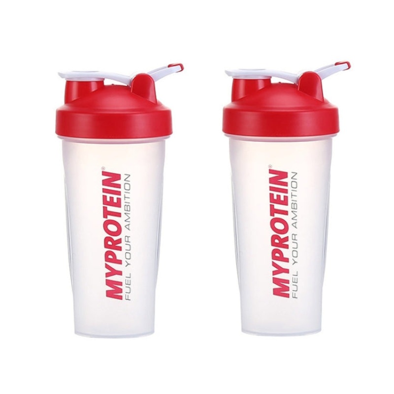 Transparent Multifunctional Water Cup Set (Red) - 600ml - Pack of 2