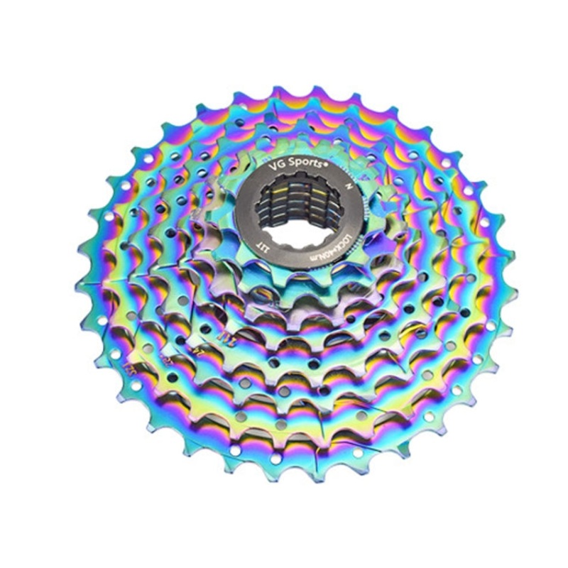 VG SPORTS Bicycle Lightweight Wear -Resistant Colorful Flywheel, Style:8 Speed 11-32T