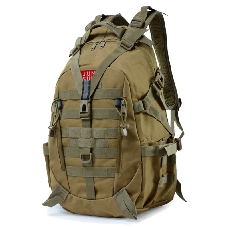Waterproof Outdoor Sports Backpack with Reflective Stripe (Khaki)