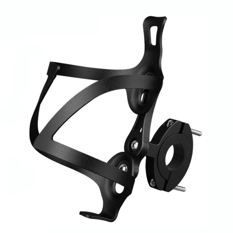 Bicycle Aluminum Alloy Kettle Frame Black Bilateral Base (Black)