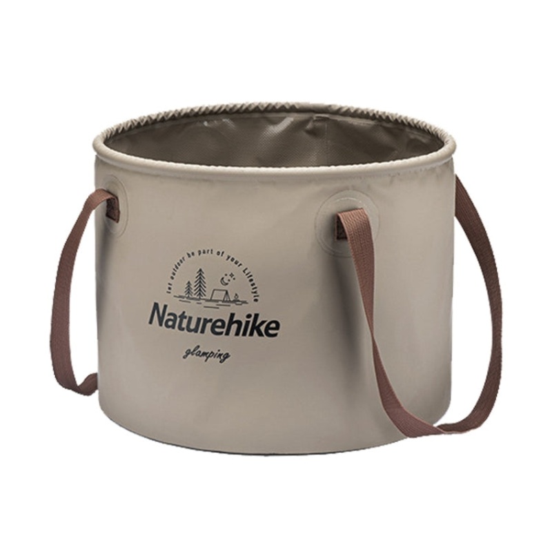 Outdoor Camping Foldable Water Storage Bucket (Coffee)