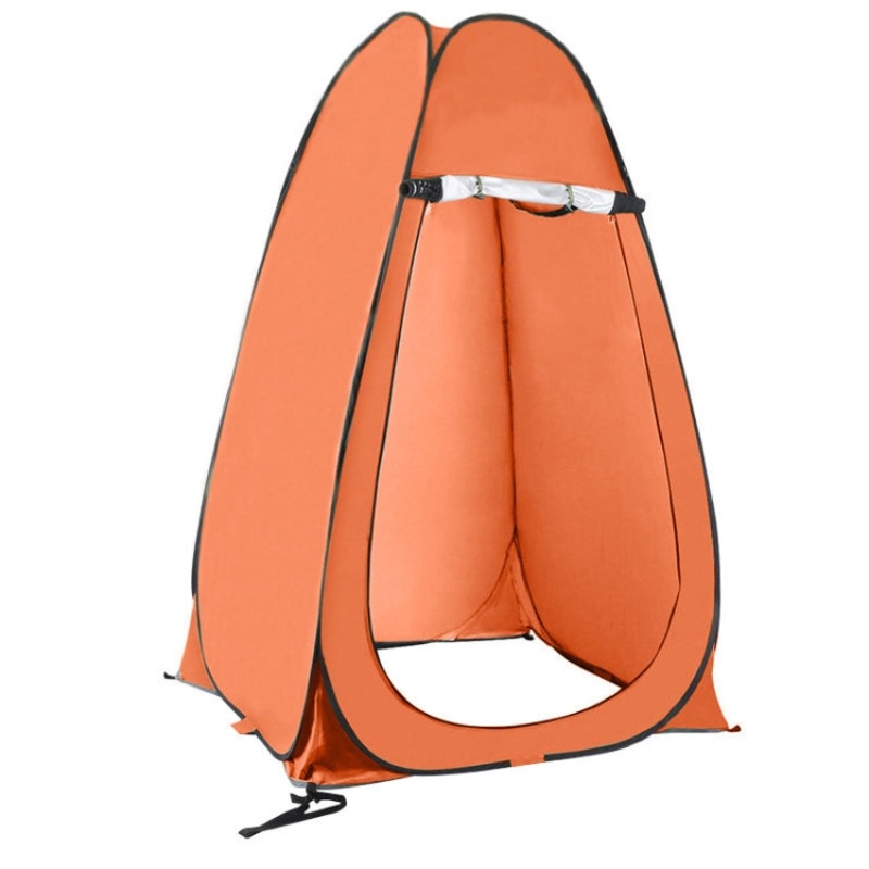 Outdoor Camping Toilet Changing Tent Automatic Shower Bathing Tent Double Person (Orange)