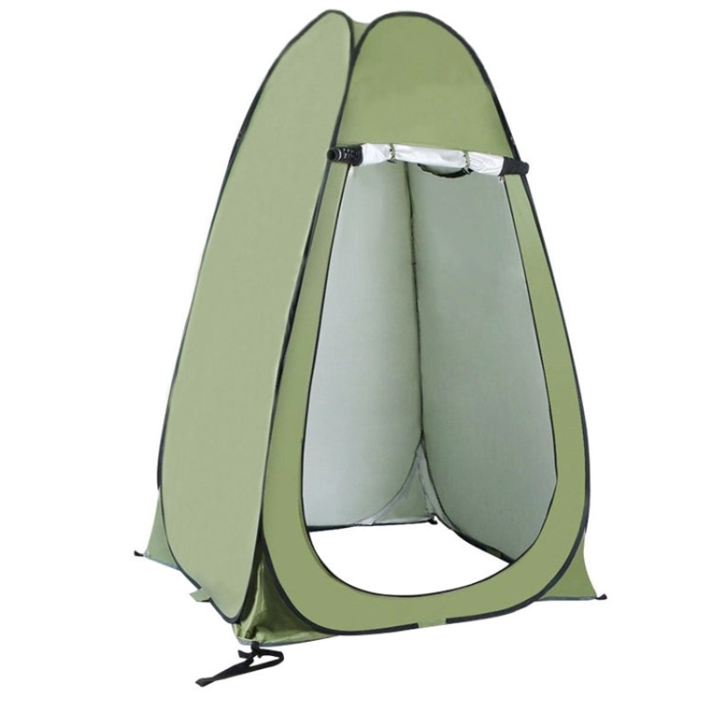 Outdoor Camping Toilet Changing Tent Automatic Shower Bathing Tent Single Person (Green)