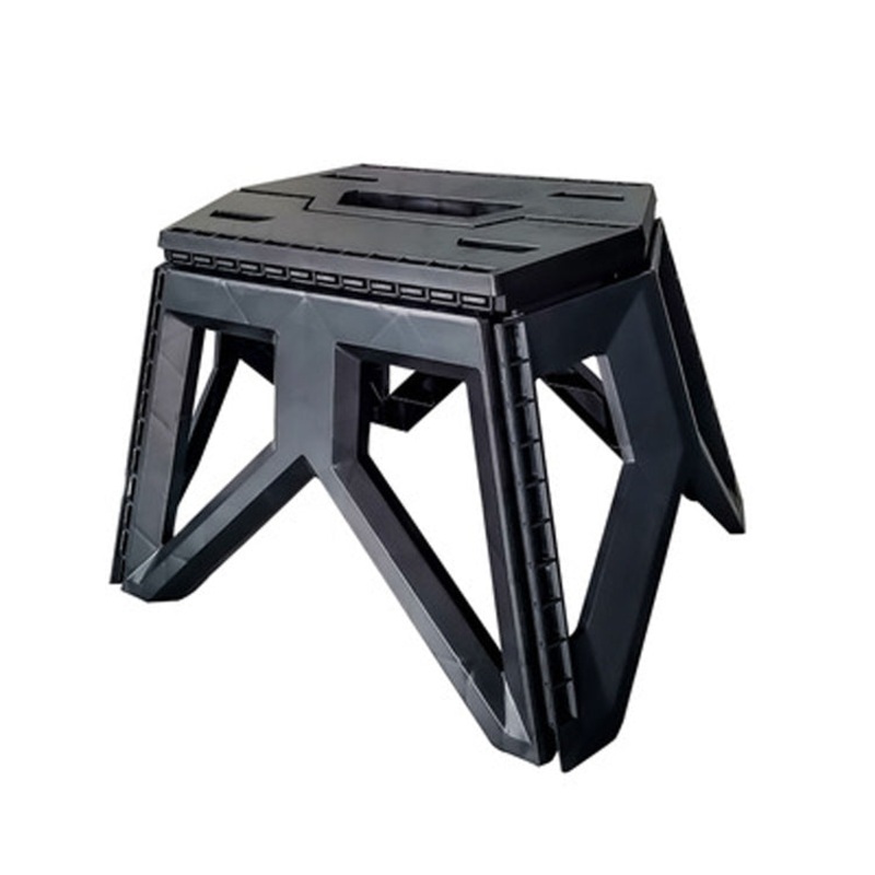 Portable Thickened Plastic Folding Stool for Outdoor Fishing (Black)