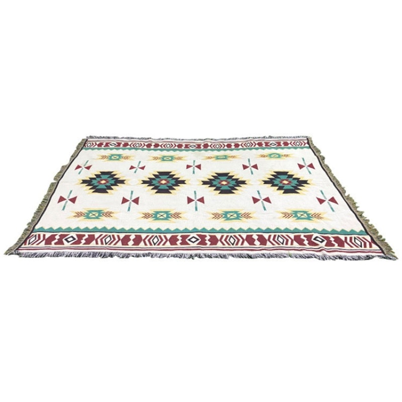 Vintage Retro Camping Blanket Tent Camping Mat (90x150cm)