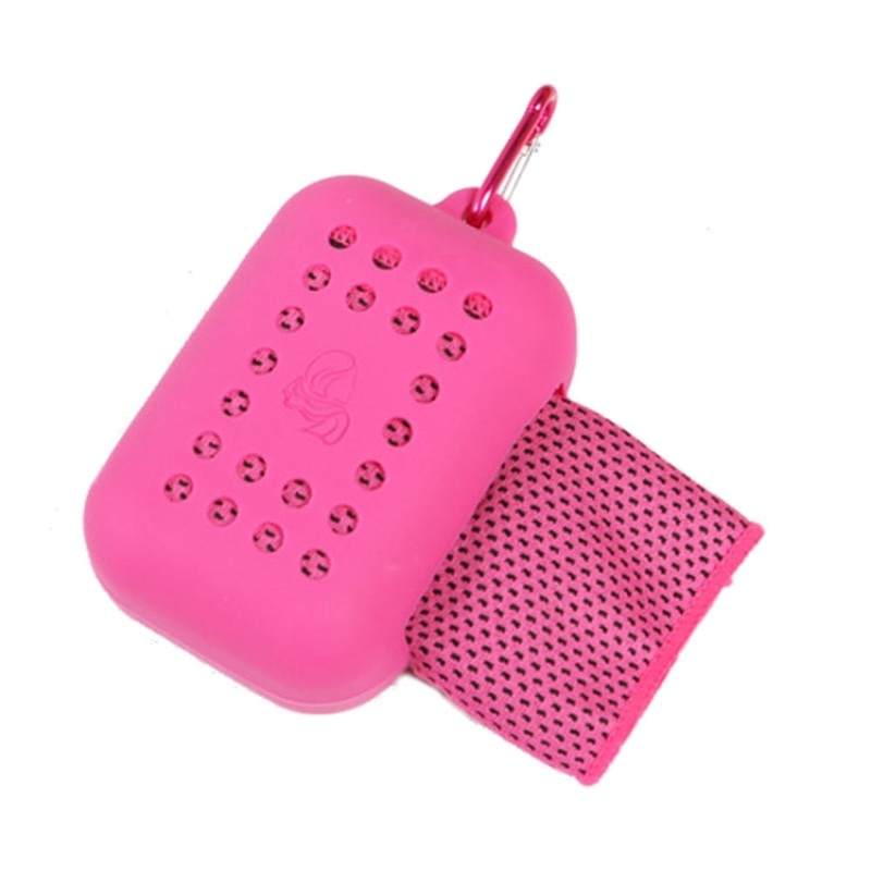 30x90cm Summer Fitness Cold Sports Towel To Cool Down Ice Cold Towel(Rose Red)