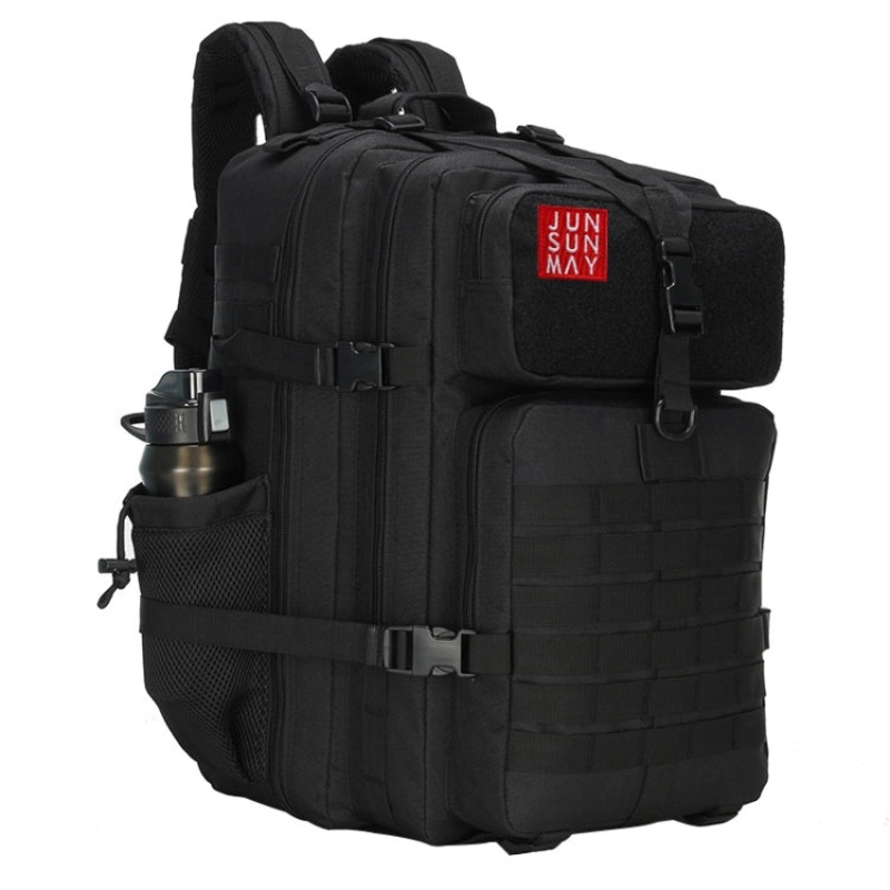 Large Capacity Waterproof Outdoor Camping Hiking Backpack (Black, 45L)