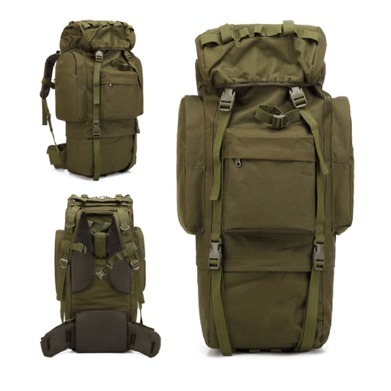 Large Capacity Waterproof Outdoor Travel Camping Hiking Backpack (Army Green)