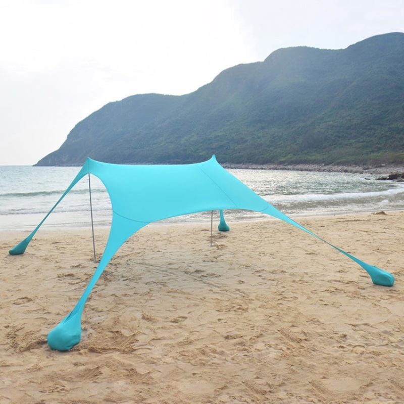 Outdoor Beach Lycra Canopy Camping Tent Sunshade Fishing Tent 210x160x150cm (Sky Blue)