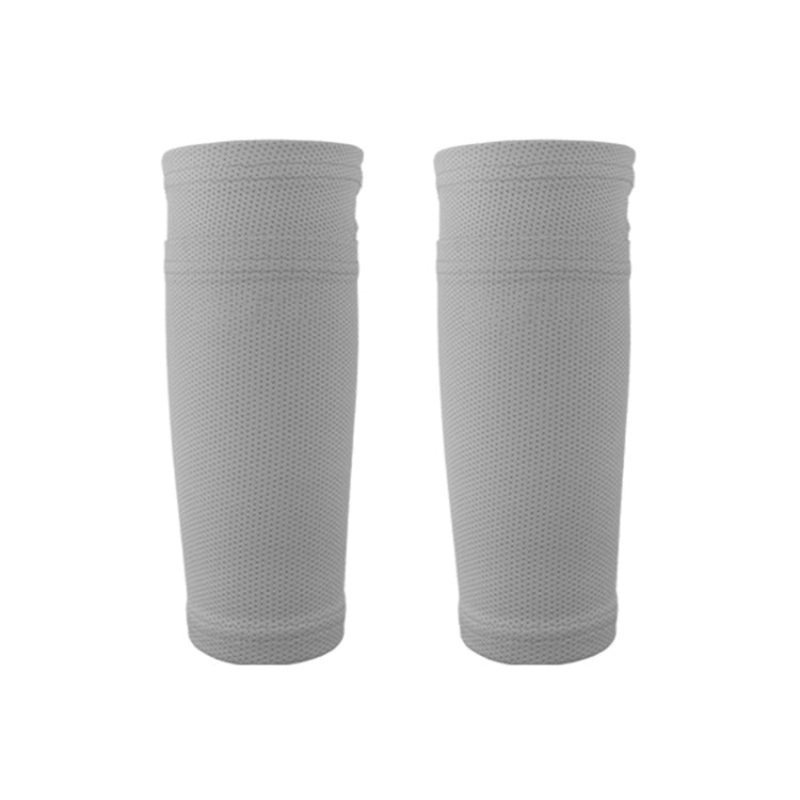 Sweat-Absorbing Breathable Insert Socks Calf Guard Socks Football Protective Gear(Gray L)