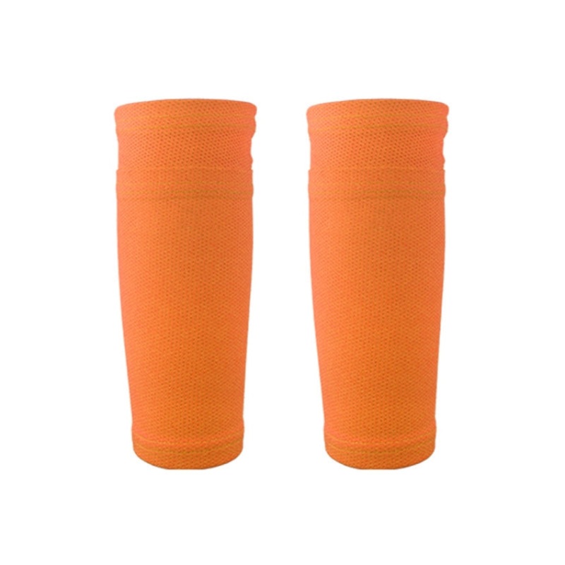 Sweat-Absorbing Breathable Insert Socks Calf Guard Socks Football Protective Gear(Orange L)