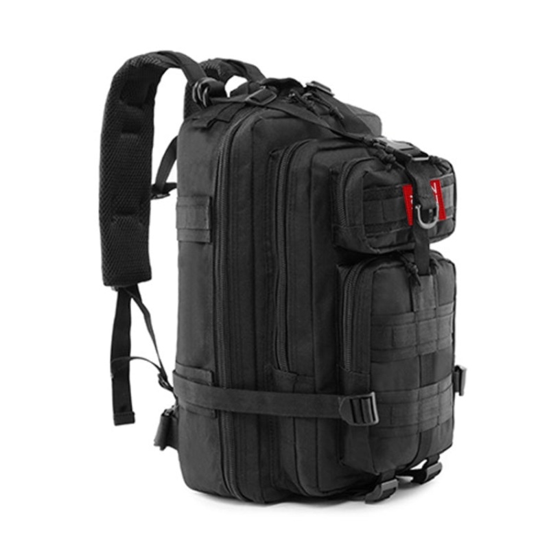 Waterproof Outdoor Molle Rucksack Backpack for Camping and Hiking (Black, 30L)