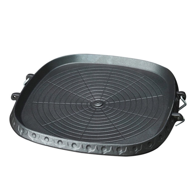 Outdoor Barbecue Square Plate (Black)