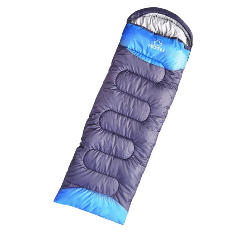 Outdoor Camping Stitchable Envelope Warm Sleeping Bag Navy Blue 1.8kg